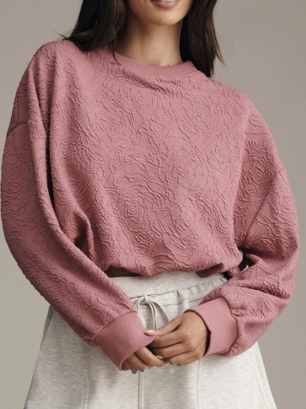 Daily Practice Textured Bubble Sweatshirt